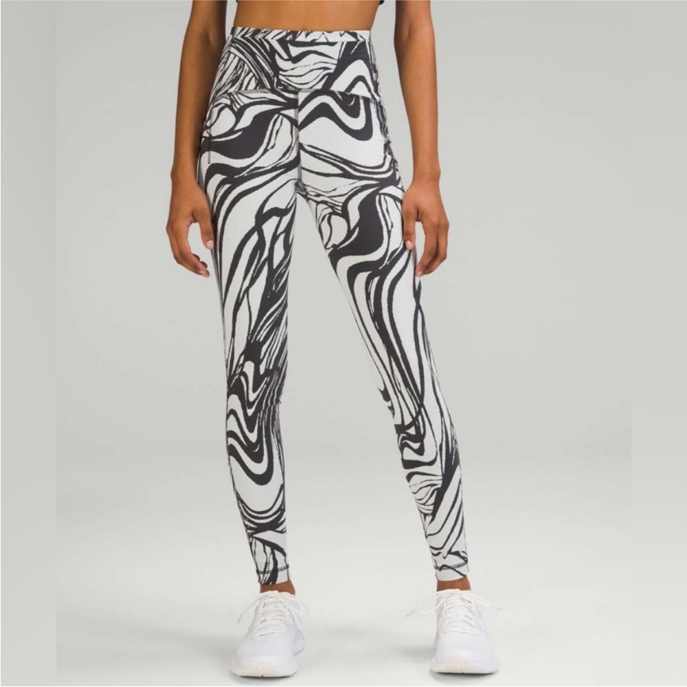 Lululemon Swift Speed High Rise Tight Spin Off Jacquard Vapor Graphite Grey